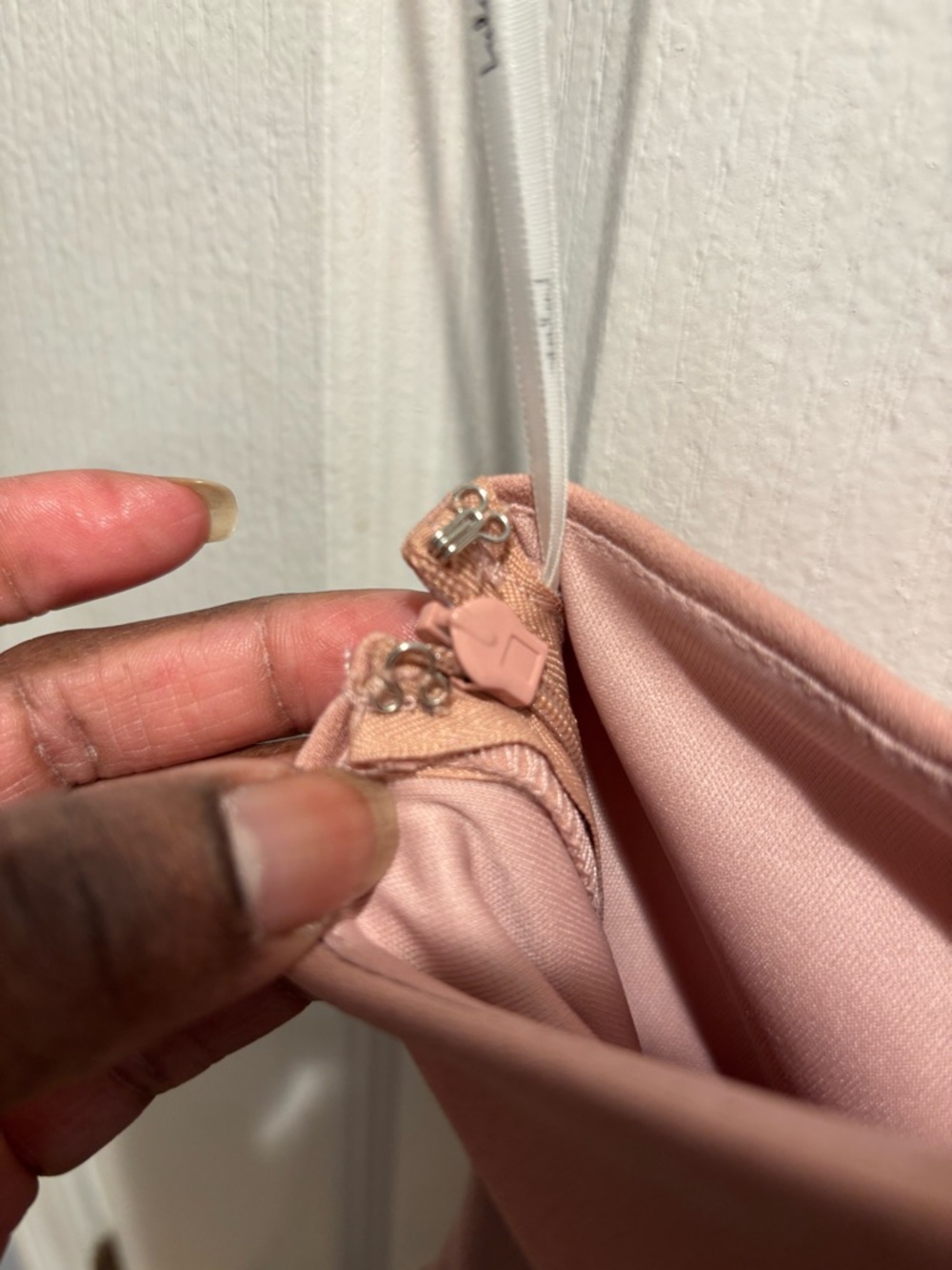 NEW Lulu's Cocktail Club Blush Pink One-Shoulder Midi Dress Front Slit size S - Picture 9 of 16
